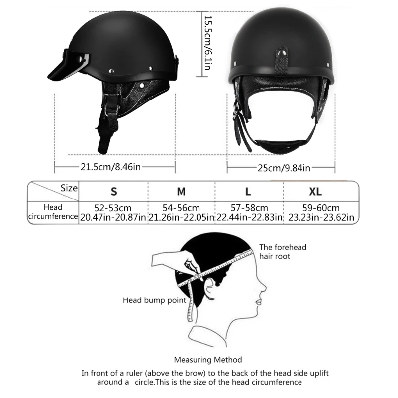 Adult Motorcycles Helmet Scooter Helmet Fashion Semi-Open Helmet with Goggles Has Passed the Road Safety Test Durable J60F