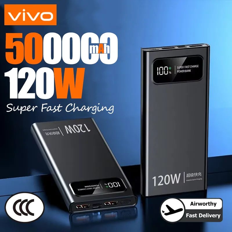 بنك الطاقة Xiaomi 120W شحن سريع للغاية 200000 بطارية خارجية محمولة ذات سعة كبيرة mAh للطاقة المتنقلة لهاتف آيفون الجديد