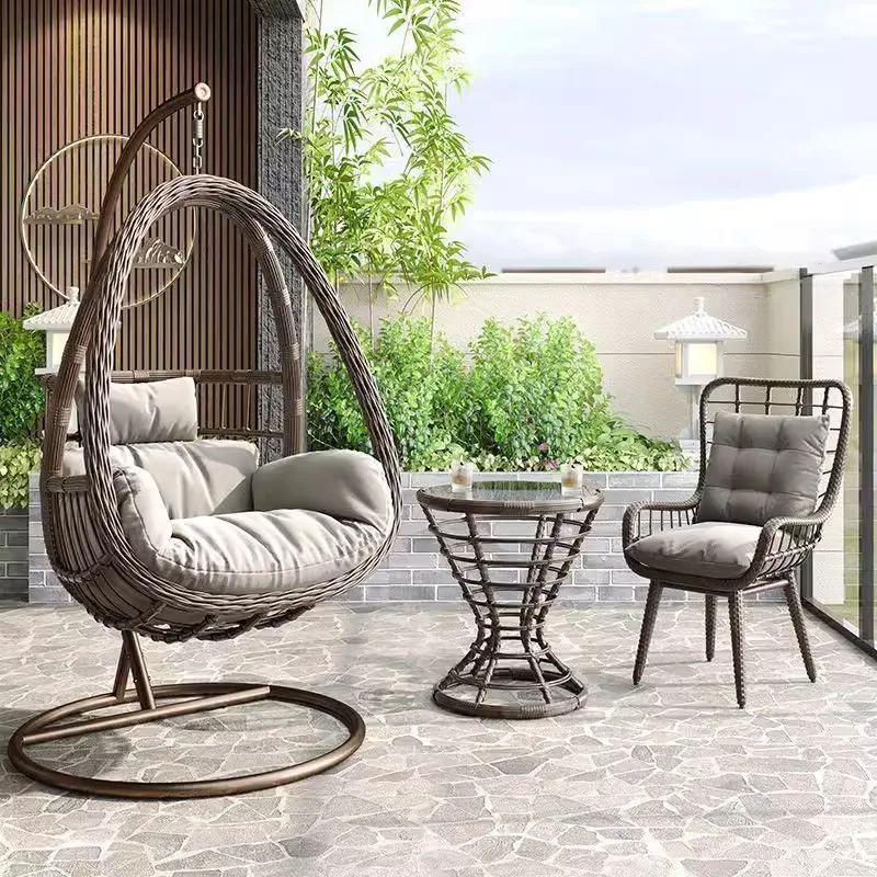 

Home Swing Hanging Chair Wooden Gantry Outdoor Hammock Furniture for the Balcony Canopy Terrace Tree Garden Living Room Chairs