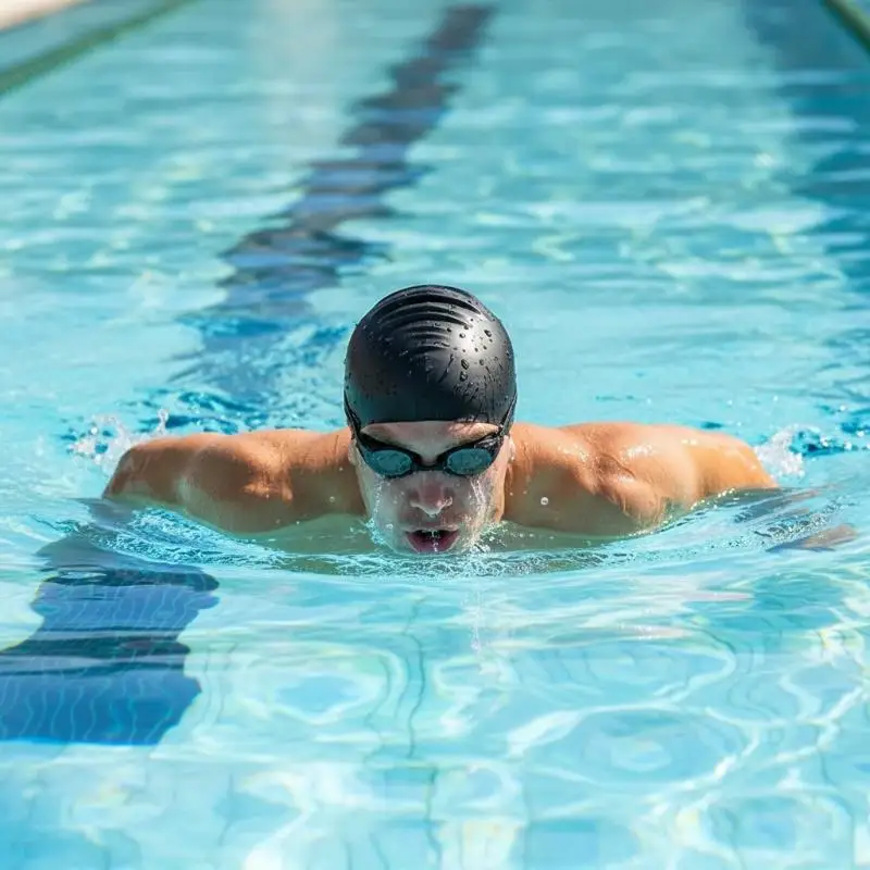 Waterproof Swimming Cap High Elasticity Ears Protection Large Silicone Diving Cap For Enhanced Comfort And Durability