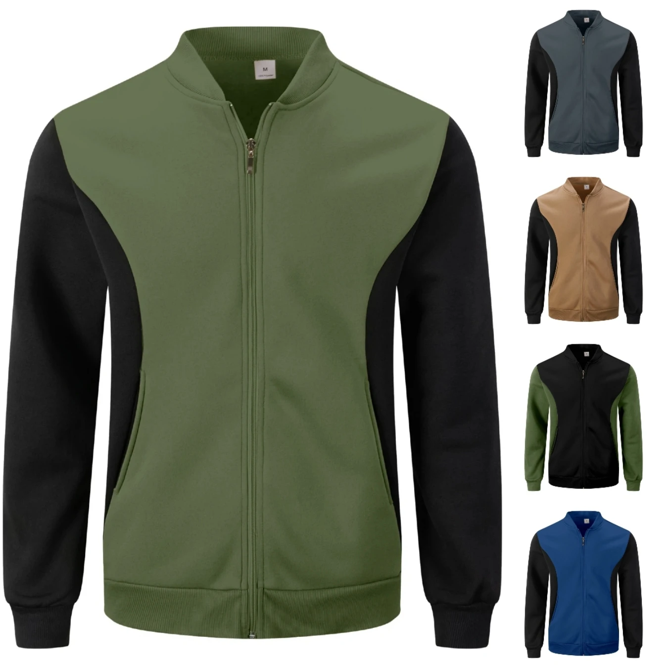 

Spring and autumn new men's casual comfortable long-sleeved jacket, fashionable cardigan with zipper, sweatshirt coat