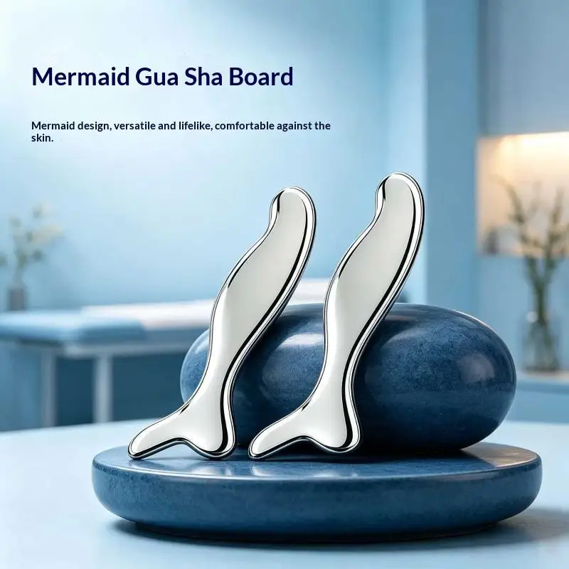 Stainless Steel Gua Sha Scraper Cold Therapy Massage Tool for Face Neck Body Lymphatic Drainage Relaxation Gift for Women