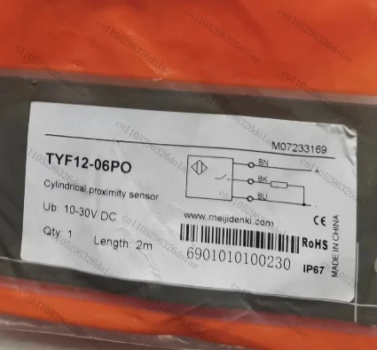 Sensor TYF12-06PO Cylindrical Proximity Switch Operating Voltage 10-30V DC, Cable Length 2m