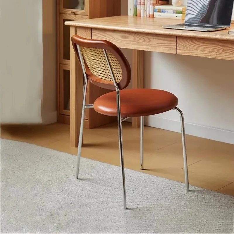 Set Of 2 Trendy Dining Chairs Upholstered Metal legs Accent Restaurant Dining Chairs Aesthetic Bedroom Chaise Home Furniture