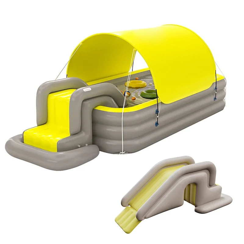 Tobogán inflable plegable para niños, piscina de PVC, precio barato, venta al por mayor