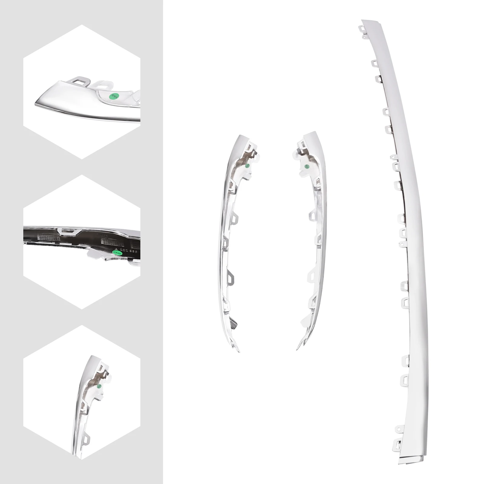 

Front Bumper Center Left Right Trims for 2018-2020 Mercedes-Benz W222 S450/S560