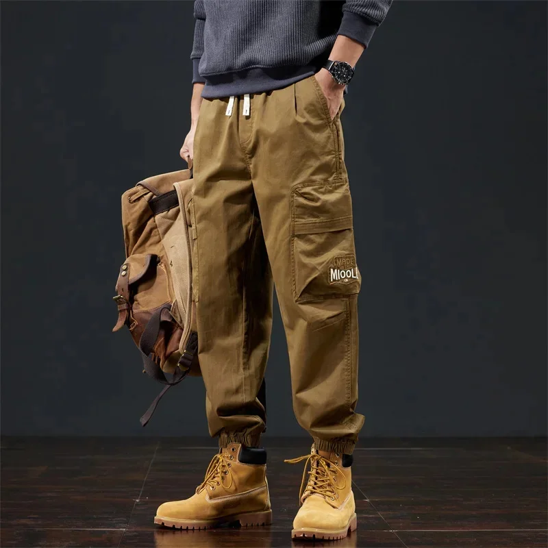 

Весенние и осенние американские тяжелые винтажные брюки-карго, мужские новые повседневные свободные все
