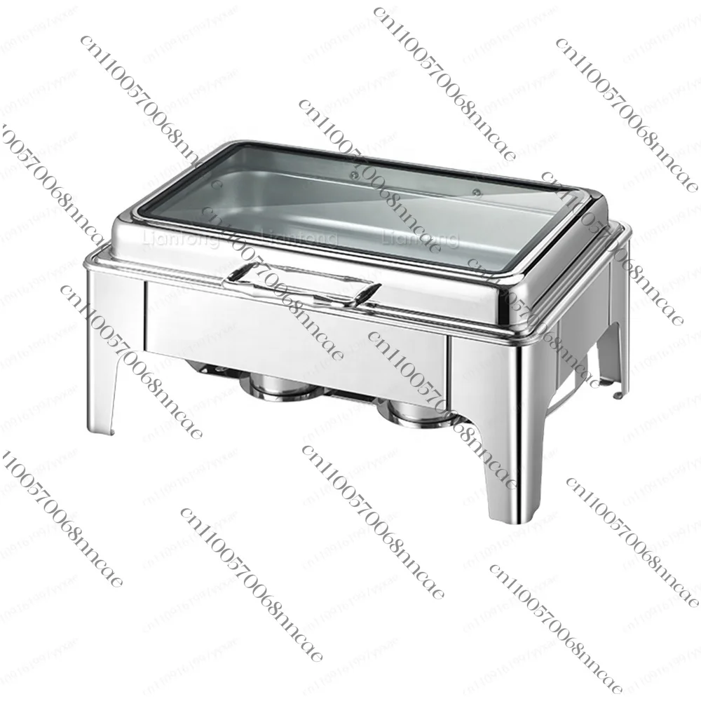 Full glass window Commercial stainless steel hotel restaurant Buffet catering equipment Food heater Hot pot