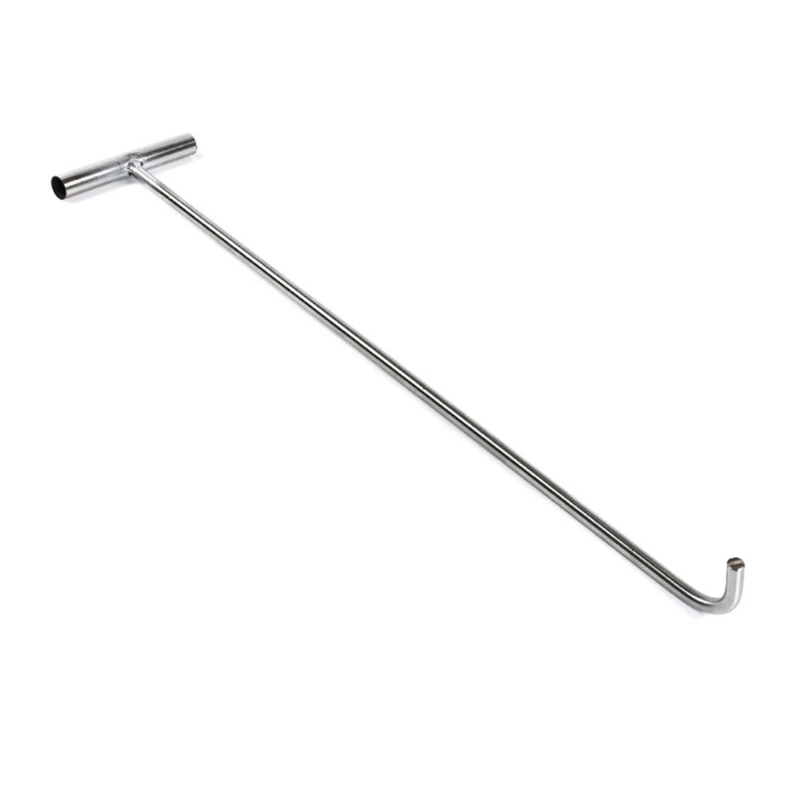 Stainless Steel Manhole Lifter T Handle Designs Manhole Cover Hook for Comfortable Grip Public Work Construction Site 40JE