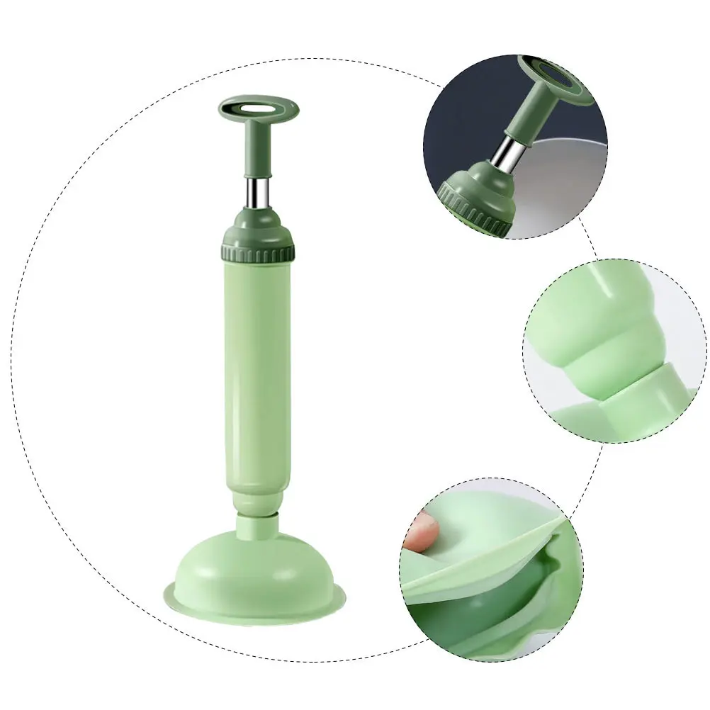

Toilet Plunger PVC Stainless Steel Suction Cup for Bathroom Kitchen Drain Cleaner Sewer Pipe Tool Home Office Hotel