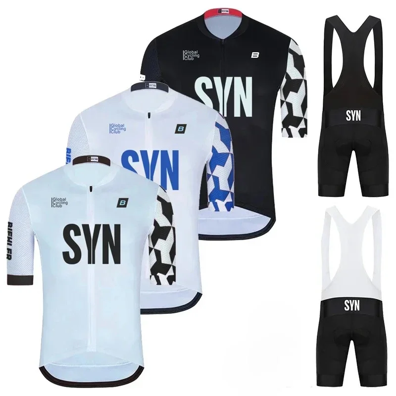 2025 SYN Summer Short Sleeve Jersey Breathable Road Bike Uniform MTB Shirt Bicycle Men Cycling Clothing Set Ropa Ciclismo