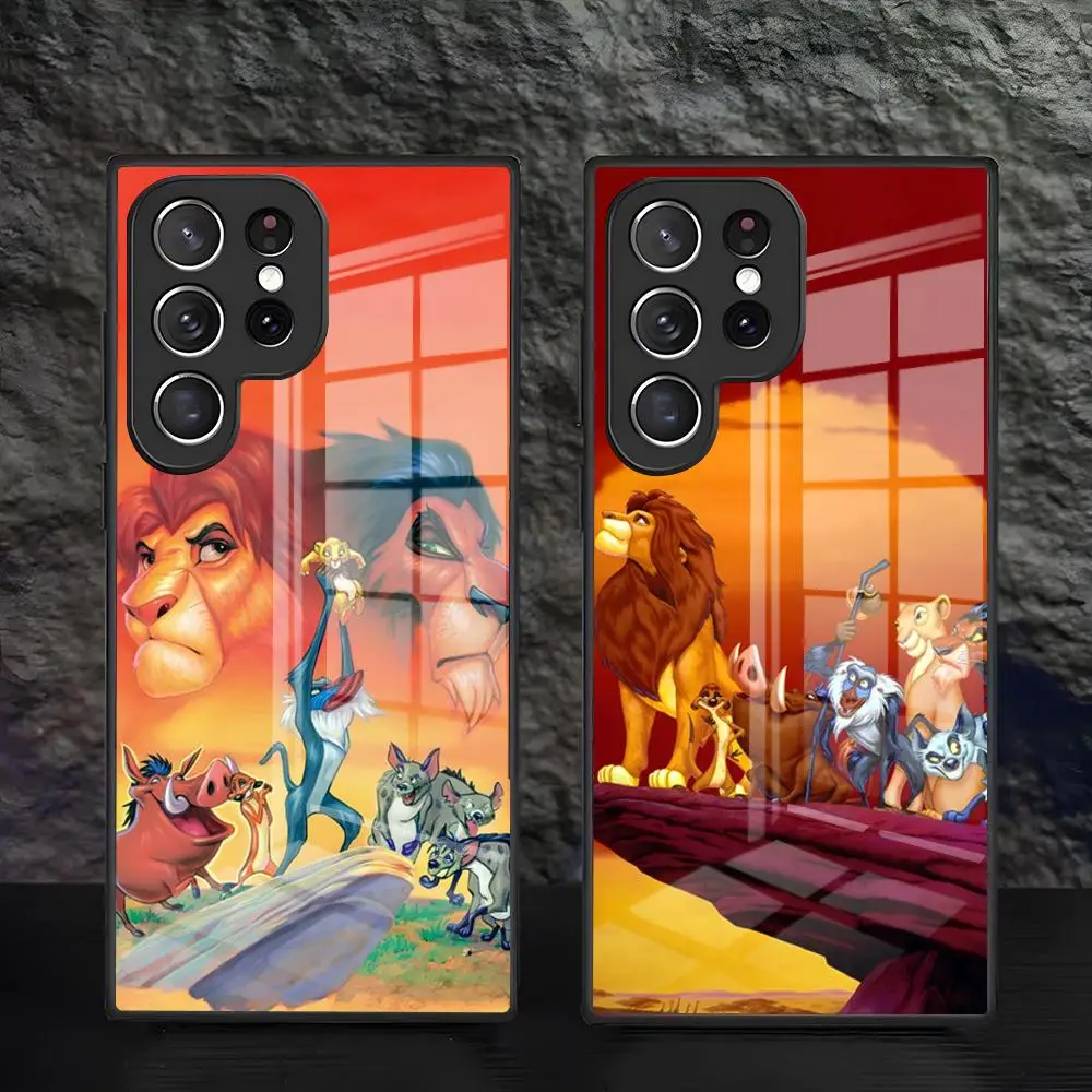 L-Lion K-king Simba Phone Case For Samsung A57 A37 A27 A17 A56 A36 A26 A16 A25 A35 A55 A34 A24 A54 Glass Case