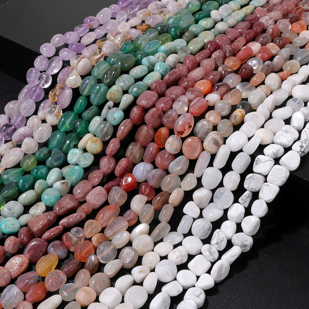 8-12mm Natural Irregular Stone Beads Polished Gems Moonstone Crystal Agates Beads for Jewelry Making Bracelet DIY Accessories