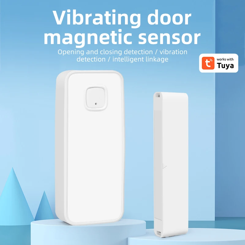 Tuya ZigBee Smart Shock Tür sensor Vibrations tür Magnets ensor Smart Shock Sensor Smart Tür sensor zwei in einem