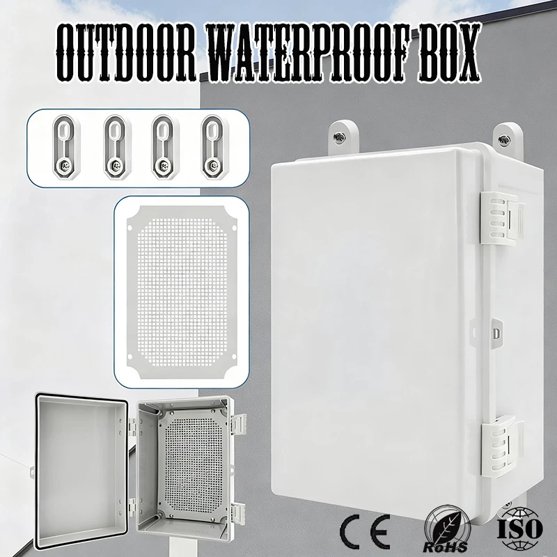 IP66 Waterproof ABS Plastic Enclosure Box with Gray/Transparent Cover for Outdoor Electronics Wholesale Distribution Case