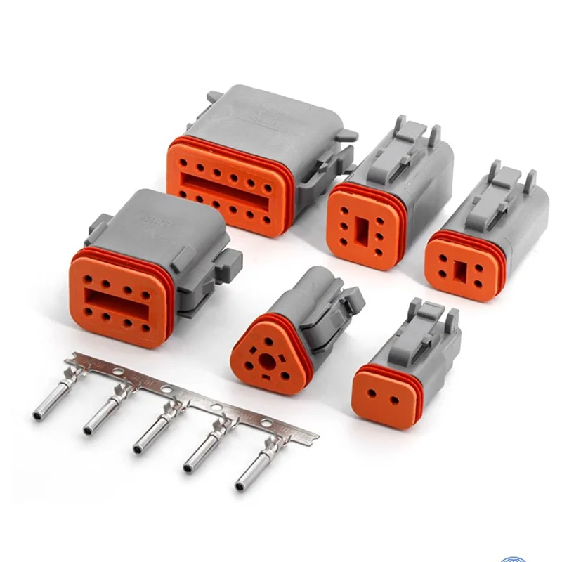 5/10/100set Deutsch Waterproof Connector With Fixed Flange Plug DT04-2P-L012 DT04-4P-L012 DT04-6P-L012 DT04-8P DT04-12P-L012