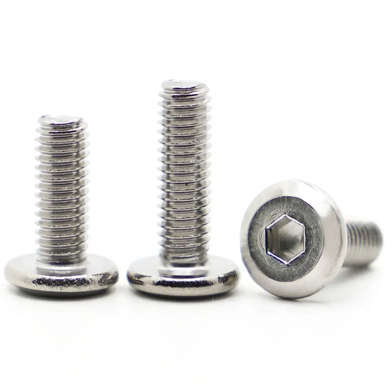 5-20pcs 304 A2 Stainless Steel M3 M4 M5 M6 M8 Large Flat Hex Hexagon Socket Allen Head Connect Joint Bolt Furniture Rivet Screw