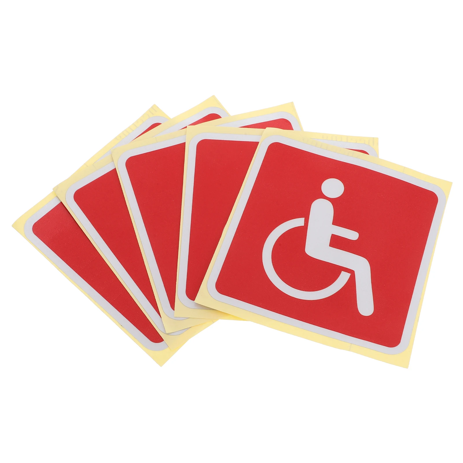 

4pcs Handicap Wheelchair Symbol Stickers Pvc Waterproof Safety Warning Decals Car Windows Door Glass Wheelchair Users