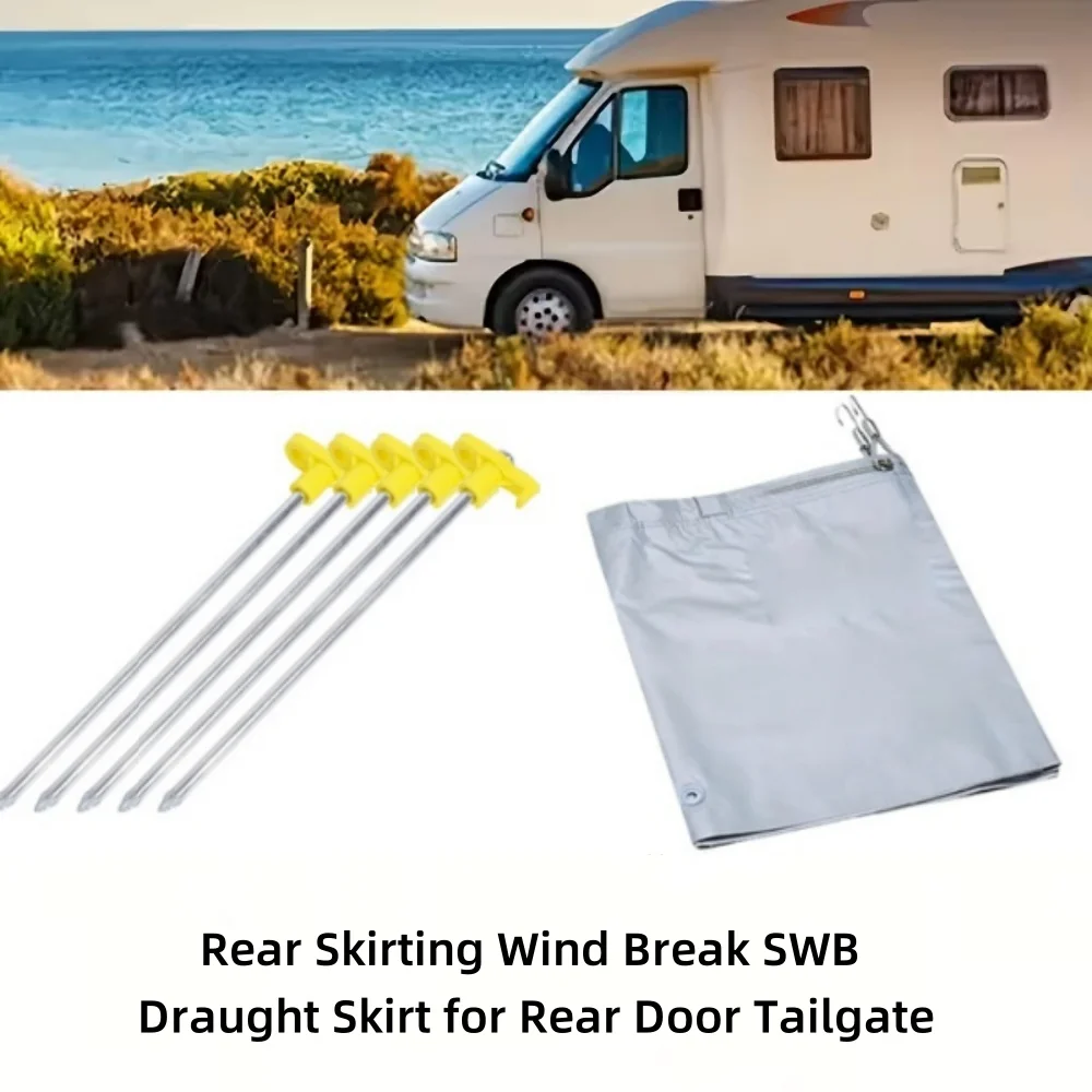 

FOR VW T5 T6 Campervan Rear Skirting Wind Break SWB Draught Skirt For Rear Door Tailgate Durable RV Accessories