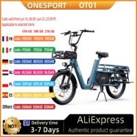 ONESPORT-OT01 Electric Bike, 650W Motor, 48V 27Ah Battery, 20 Inch, Max Speed 25 km/h, Range 100 km, Hydraulic Disc Brake