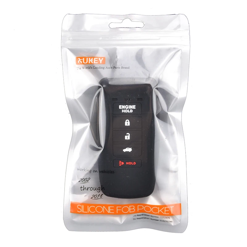 For Acura MDX ADV RDX RLX ILX TLX Silicone Remote Key Case Fob Shell Cover Skin Holder 5 Button