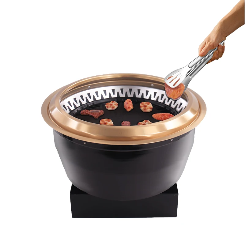 

AOBL Korean BBQ Indoor Restaurant Grill Smokeless Tabletop Grill for Smoke Exhaust with 29.5cm Mesh