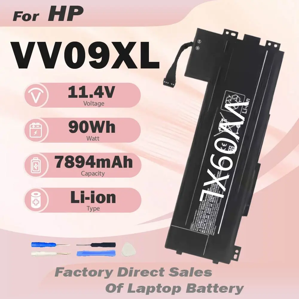 VV09XL 11.4V 90WH Laptop Battery For HP ZBook 15 G3 G4 Series HSTNN-DB7D HSTNN-C87C 808398-2C2 808398-2C1 808452-005 Free Tools