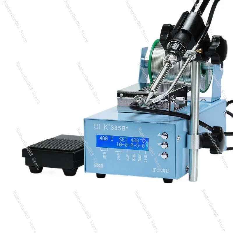 

Adjustable Constant Temperature Automatic Tin Feeding Soldering Machine Wiring Point Tin Welding 375 Soldering Table Foot Out