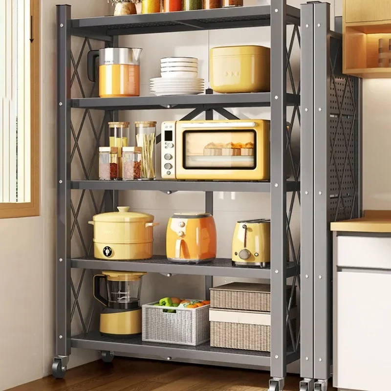 

Household Goods Household Removable Shelves Balcony Basement Storage Folding Shelves Supermarket Installation-free Shelves