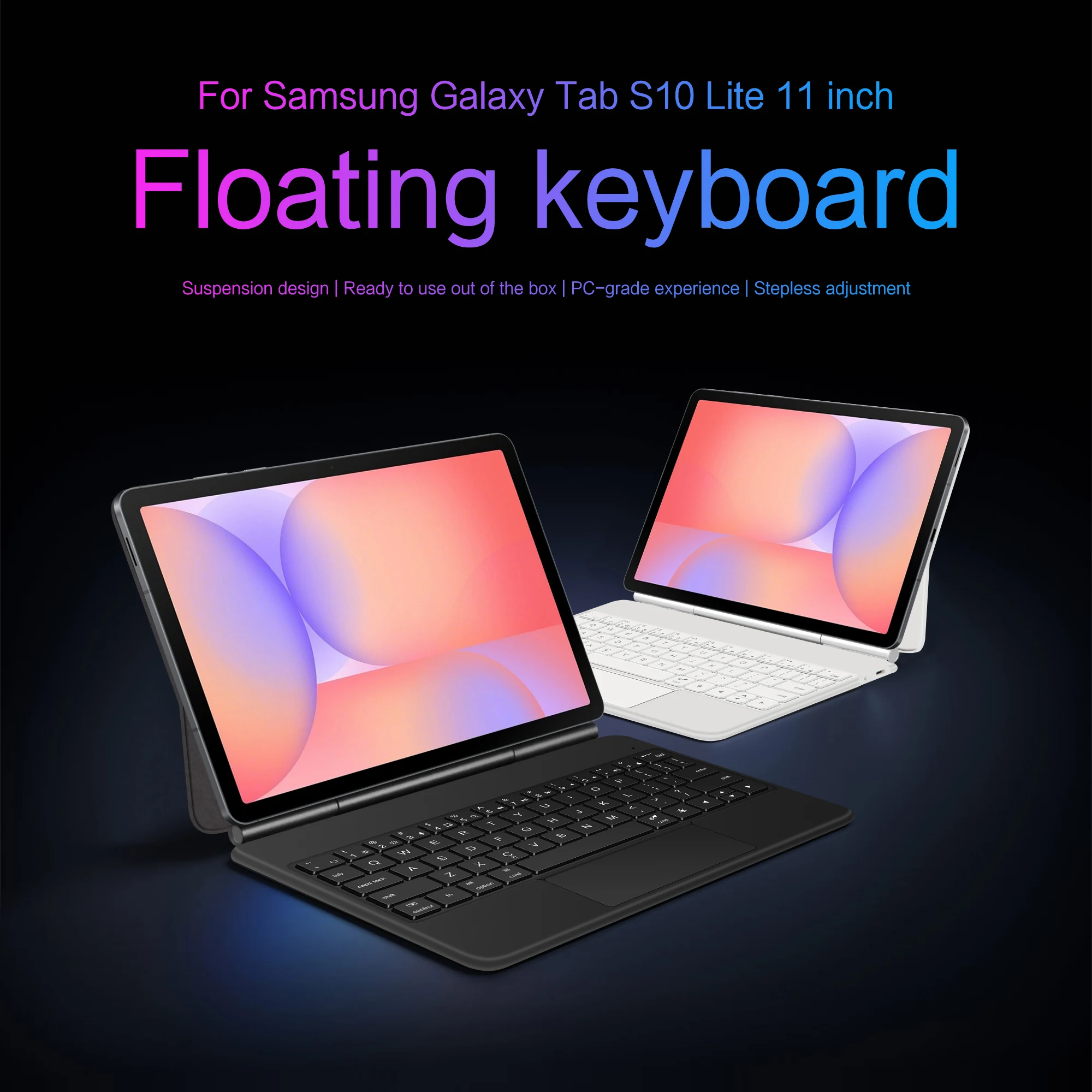 LFOIQN Keyboard Cover For Samsung Galaxy Tab S10 Lite 10.9 inch S10+ S11 S9 Plus S8 S7 FE 12.4 Ultra 14.6 Tablet Book Smart Case view 3