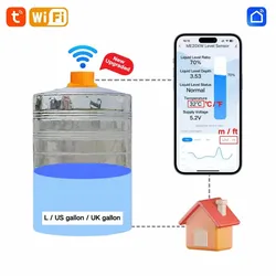 Moray ME201W Intelligent Remote Tank Level Detection Smartphone Full Water Alarm System Controller Water Tank Level Sensor