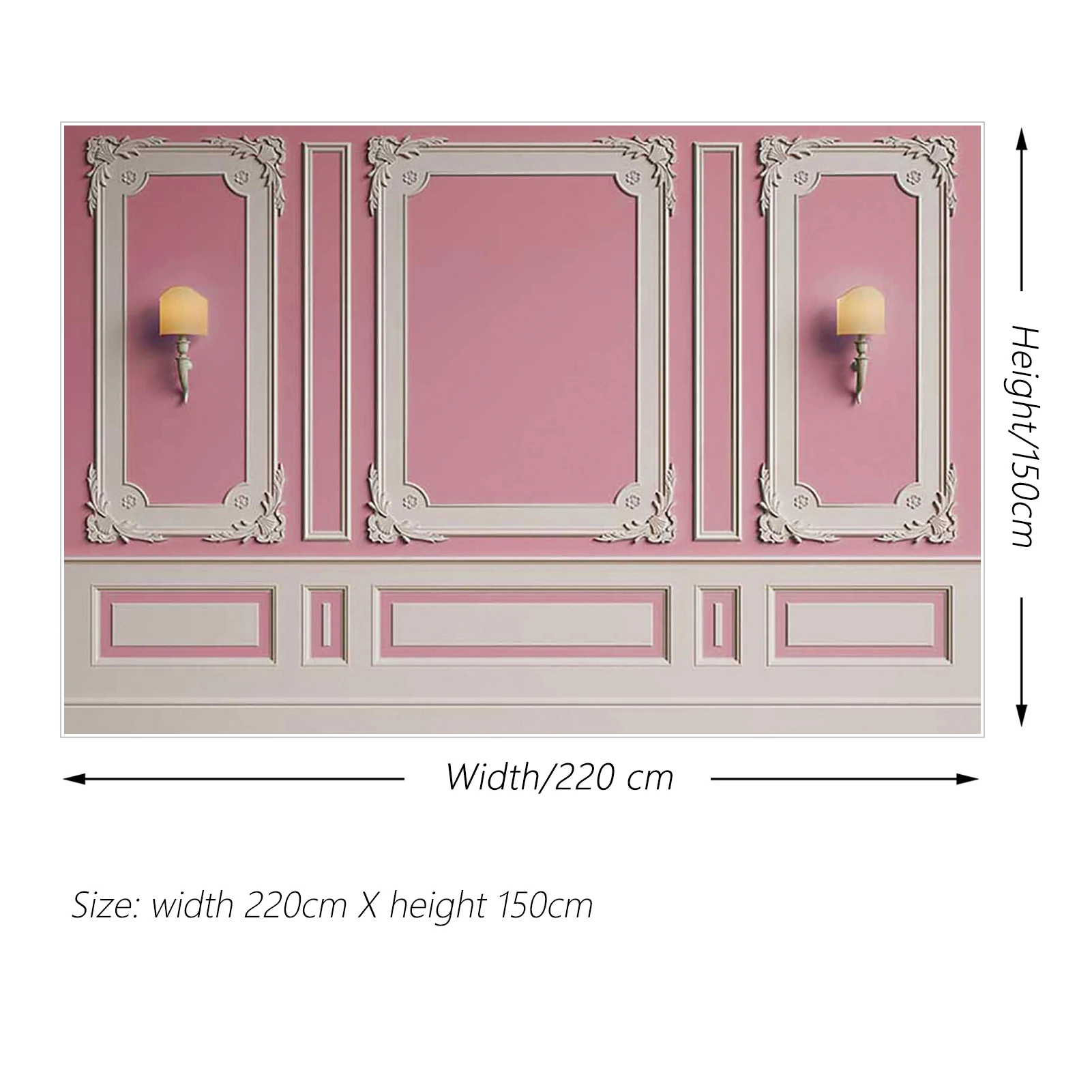 MOON.QG Retro Damask Tło Fotograficzne Ramka Ścienna Salon Różowe Fotobudka Tło Studio Fotograficzne Dziecięce Rekwizyty Fotobudki