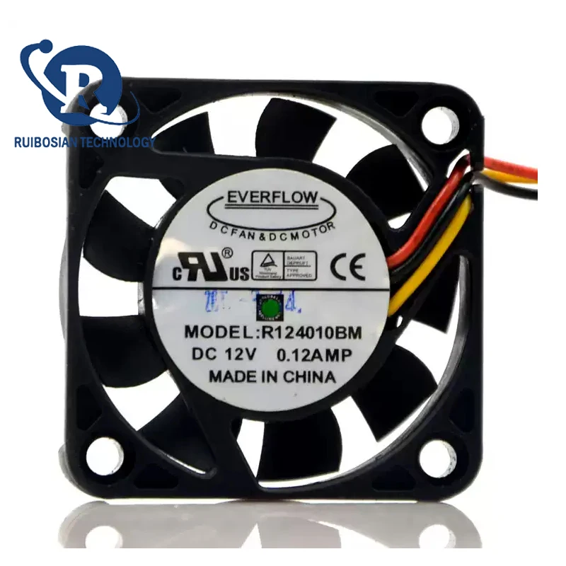 EVERFLOW 4010 12V 0.12A R124010BM 4CM 3-Wire Case Cooling Fancase Cooling Fan