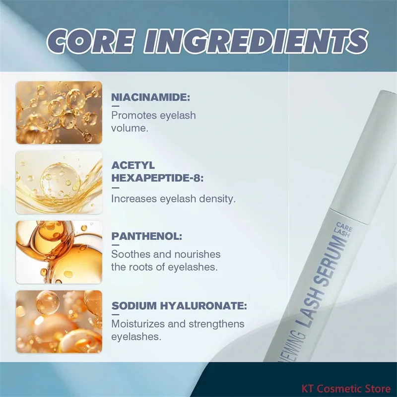 Szybkie serum na porost rzęs 7 dni Naturalny wzmacniacz rzęs Wydłużający, zagęszczający i podkręcający rzęsy Kuracja rzęs Produkty do pielęgnacji oczu Makijaż