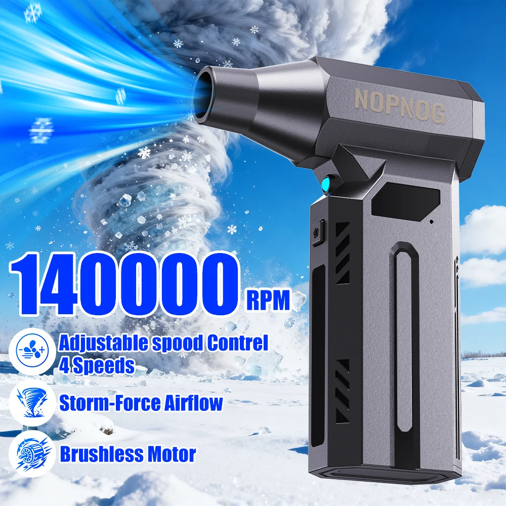 لمقطورة شاحنة RV للسيارة ​ ملحقات مروحة توربو، أدوات تنظيف لاسلكية متعددة الوظائف، منفضة هواء كهربائية لإزالة الثلوج