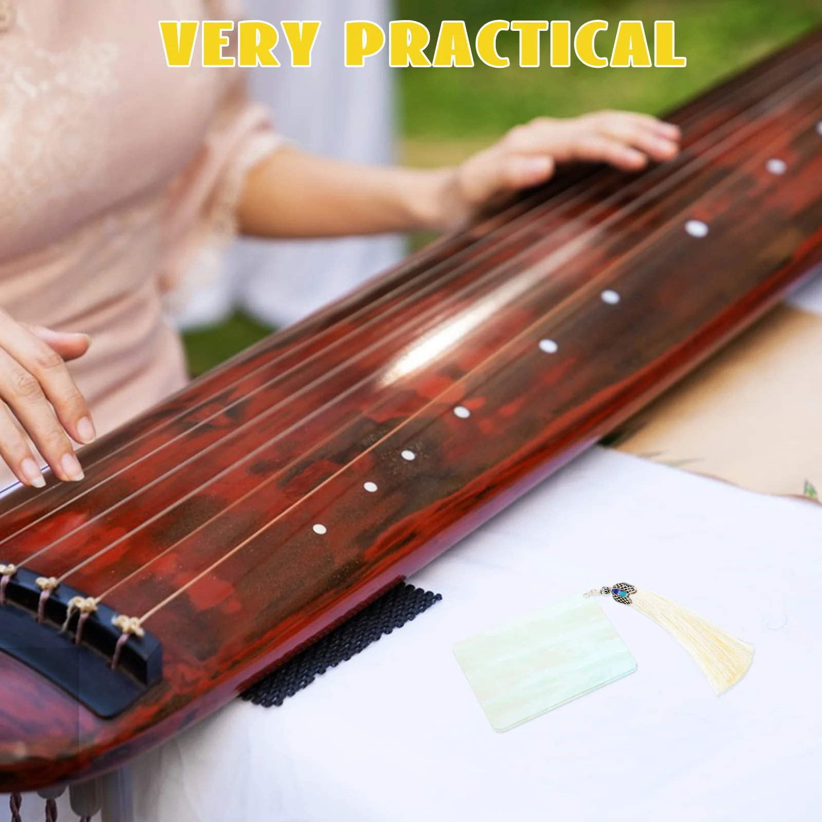1 قطعة Guzheng مسمار مجلس الاكريليك تخزين لوحة للجيتار بيبا إصبع يختار المدمجة لف تصميم دائم أداة عزف موسيقى