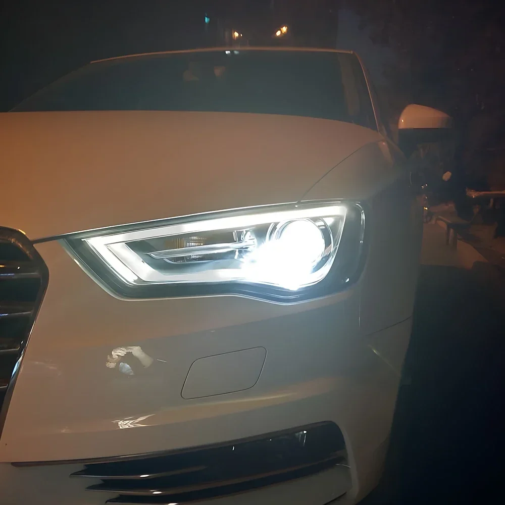 

Автомобильные передние фонари для Audi A3 2013-2016, замена автомобильных фар в сборе, высокая конфигурация, светодиодные линзы проектора, аксессуары