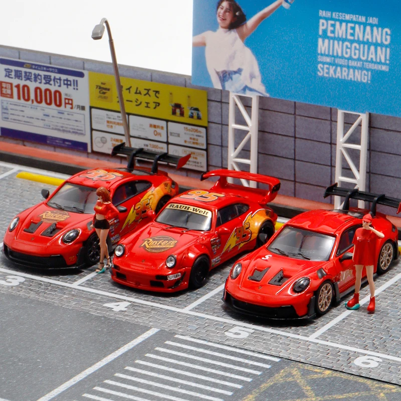 TM TimeMicro BSC 1:64 RWB 964  911 992 GT3 RS Lightning Diecast Diorama Car Model Collection Miniature