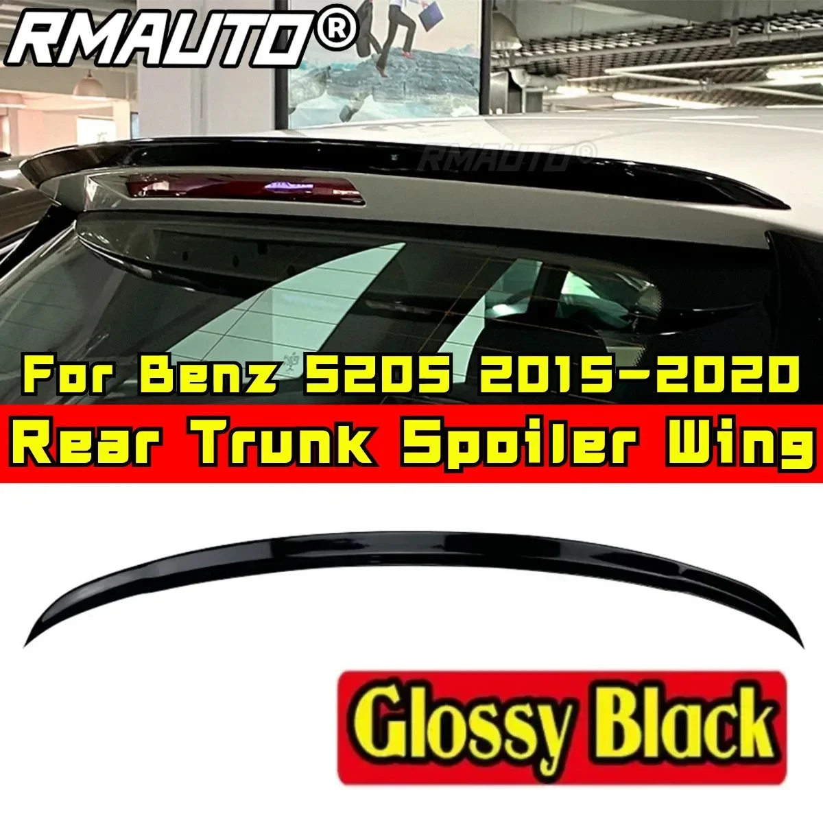 Car Rear Roof Spoiler Body Kit Gloss Black Car Rear Spoiler Wing For Mercedes-Benz C-Class Wagon S205 2015-2020 Car Accessories