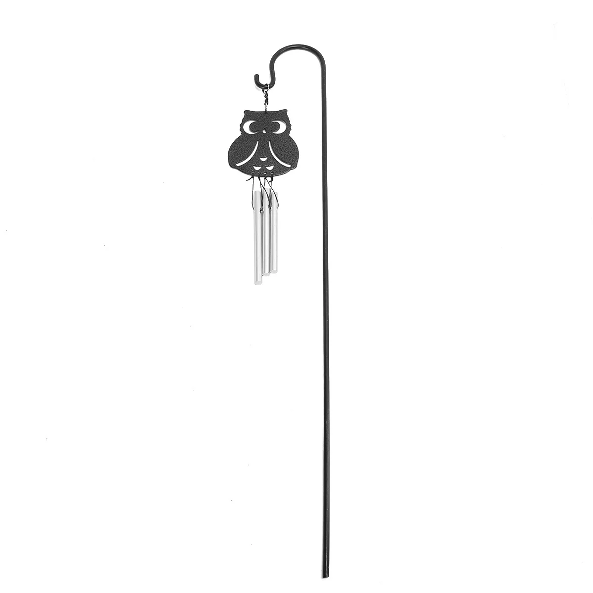 

Music Wind Chime Flower Vase Owl Pattern Metal Tube Garden Decor Home Ornament For Porch Patio Entry Indoor Outdoor Decoration