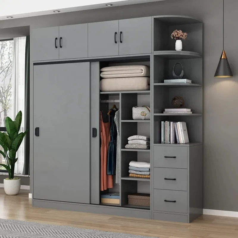 Hot Sale 3 Doors White Cheap Modern Girls Bedroom Furniture Wardrobes Combination with Storage Closet Cabinet