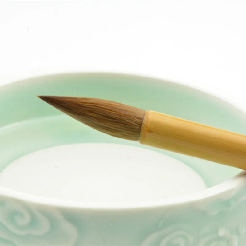 Weasel Hair Brush Pen Chinese Huzhou Regular Script Writing Brushes Chinese Painting Running Script Calligraphy Brush Pen Set