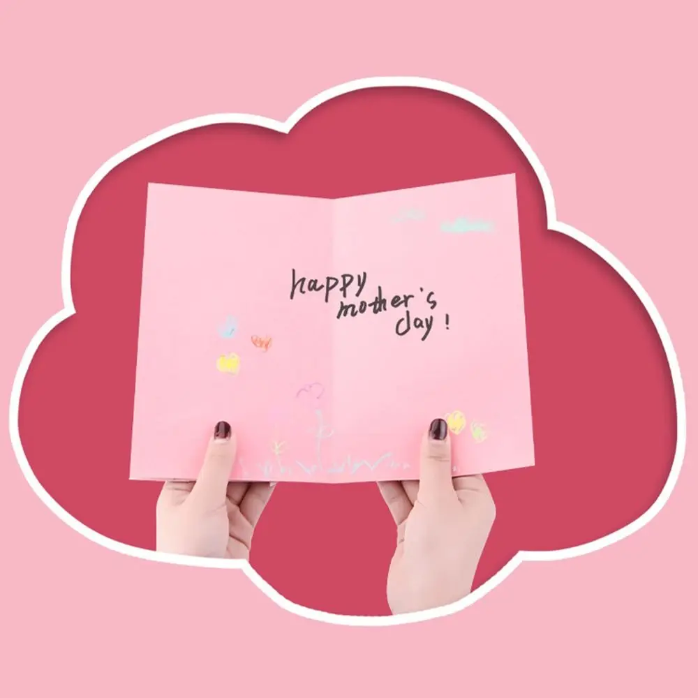 Kartu Ucapan 3D Hari Ibu, bahan DIY hadiah kartu ucapan kreatif anak-anak TK