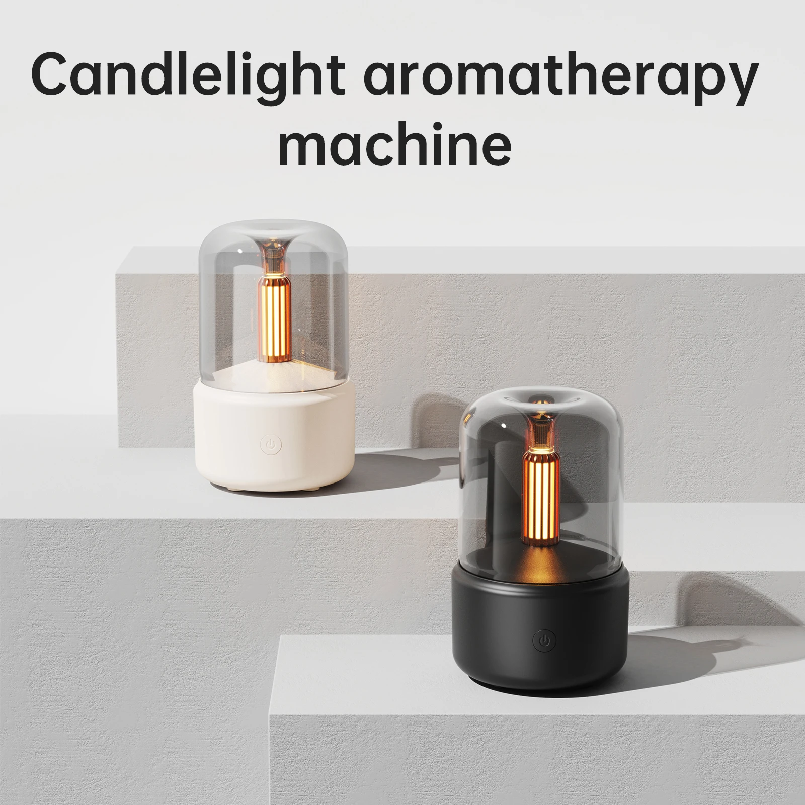 Vissko Aromatherapie Diffusers Met Kaarslicht 120Ml Etherische Olie Diffuser Nachtlampje Koude Mist Maker Sproeier Voor Thuiskantoor