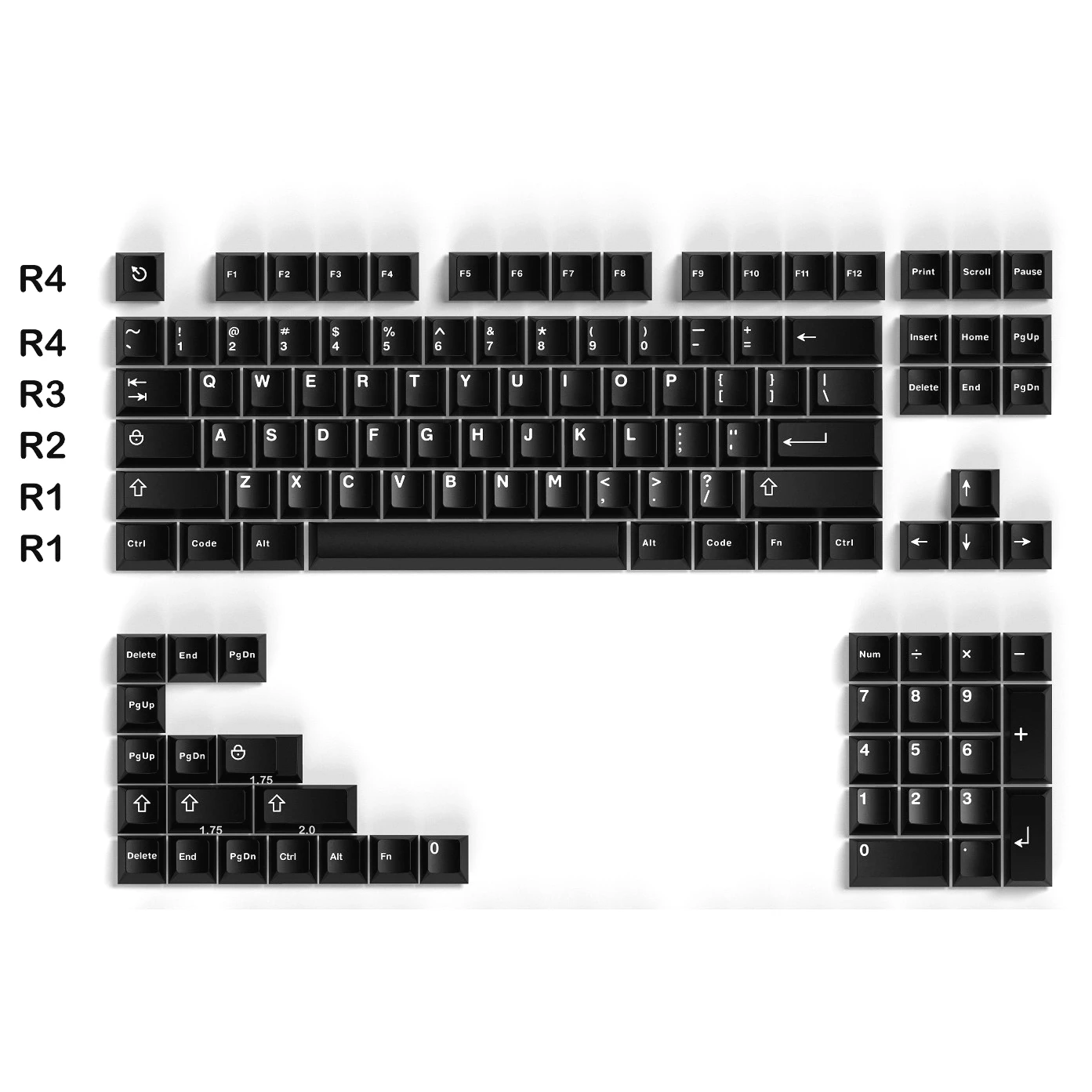 GMK WOB keycap Aifei classic blue black and white cherry original factory height ABS two-color molding 172 keys 253 keys