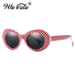 Who CUTIE-Óculos de sol ovais pequenos retrô para mulheres e crianças, moldura leopardo anos 90, óculos de sol redondos, óculos de sombra, 2023 10 principais vendas oculos nirvana - №4