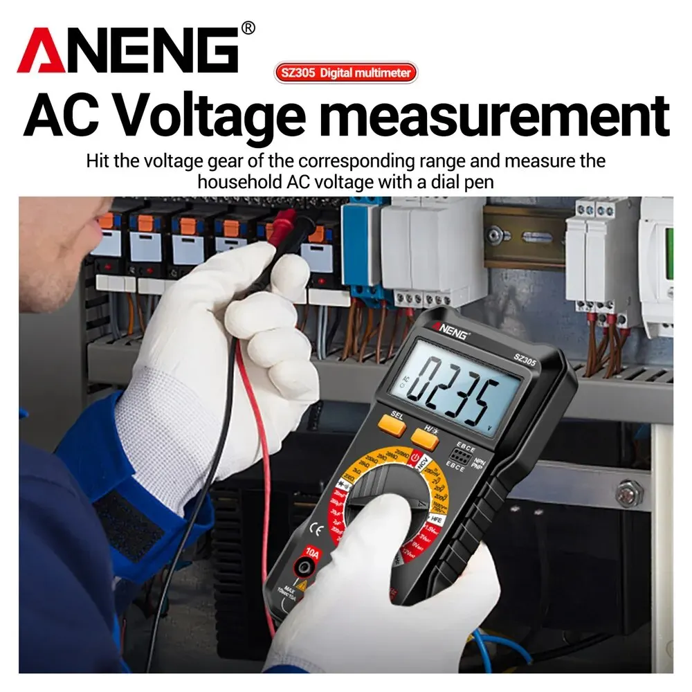 ANENG SZ305 Digital Multimete True RMS Handheld Multifunction High Precision Tester NCV AC/DC Votage Current Resistance Ohm Tool