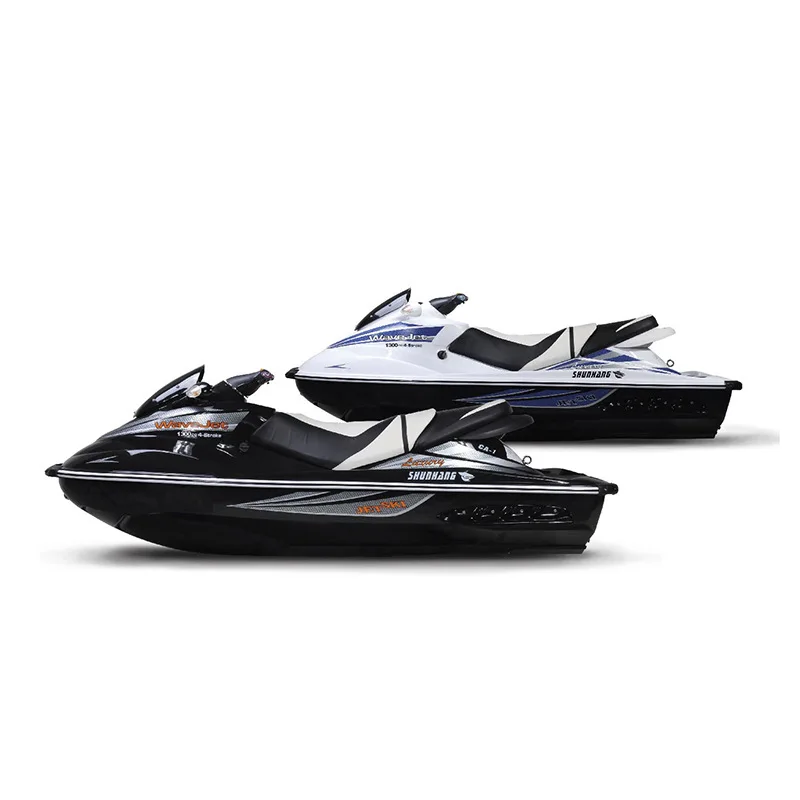 4 Stroke Fiberglass Motor Boat 2200w 4 Cylinder 70km/h Double Assault Speedboat 2 Seats Scenic Area Sea Sports Boat