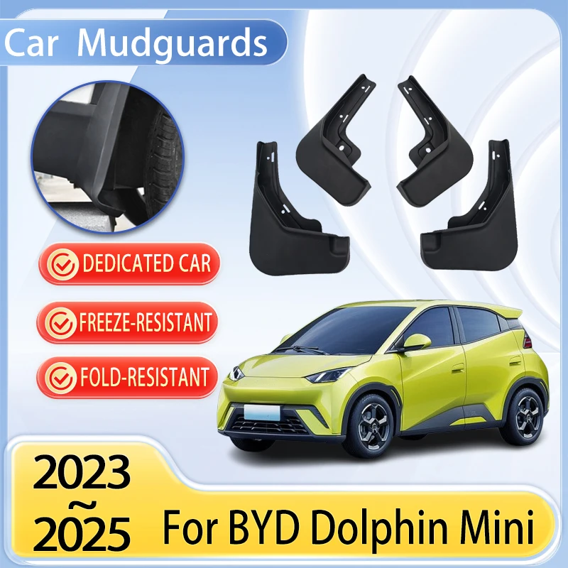 

Car Mudguards Parts For BYD Seagull Dolphin Mini Surf Accessories 2023~2025 Mudflaps Splashs Fenders Flare Cover Guards Auto Mud