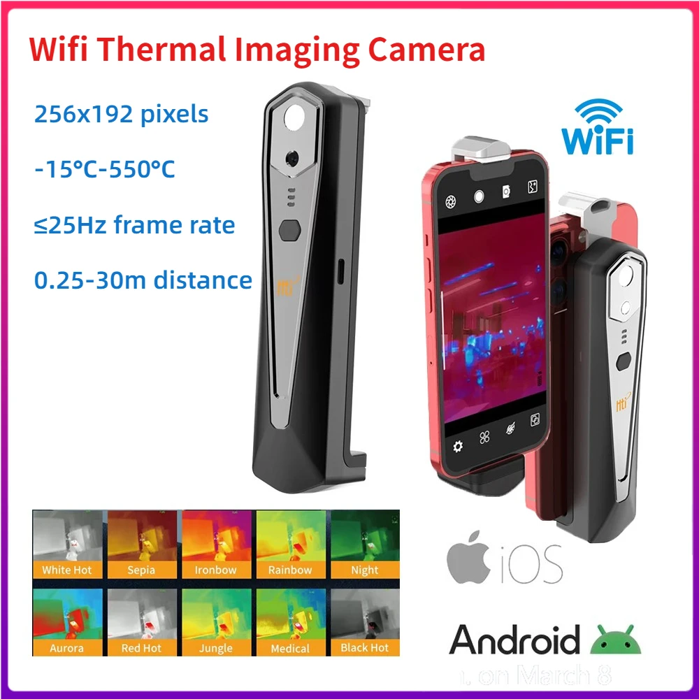 Wireless Wifi Thermal Imaging Module for Smartphones Compatible with iOS Android for Home Electrical Inspection